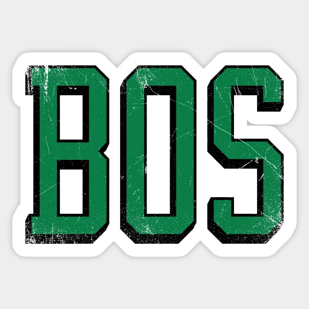 BOSton retro - White/Green Sticker by KFig21